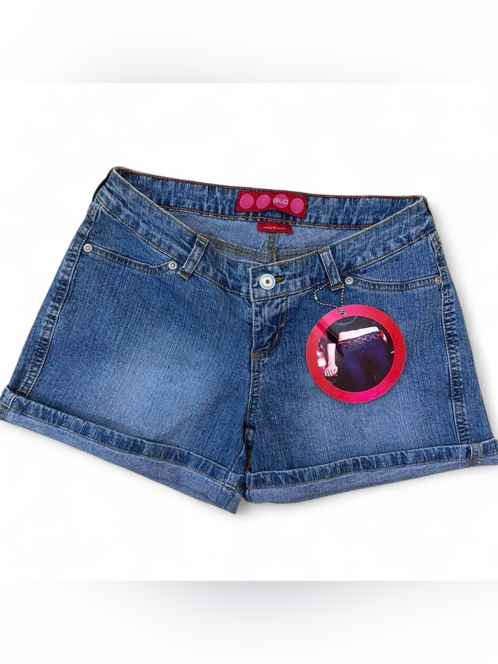 Y2K Glo Denim Shorts Blue